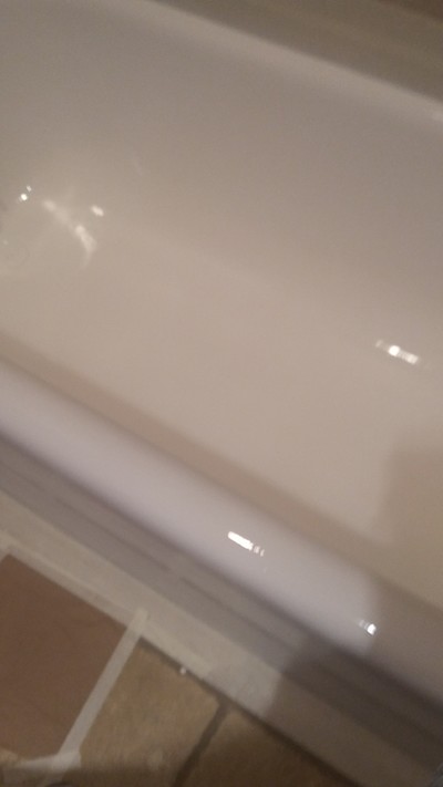 Bathtub Refinishing in Dallas TX with a new surface made this 1930's era tub look new again.