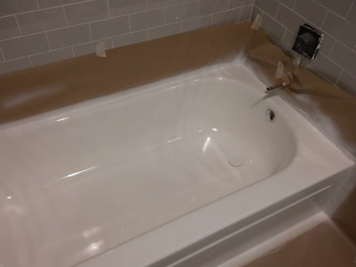 Dallas Bathtub Services integrated a new surface into the old